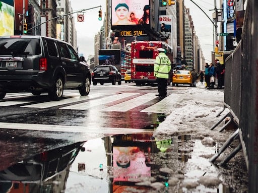 NYC sidewalk slip and fall concept