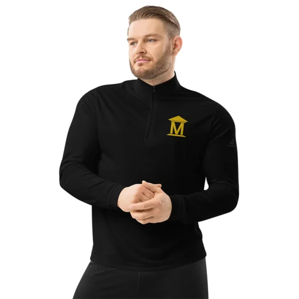 Embroidered Adidas Quarter Zip Pullover